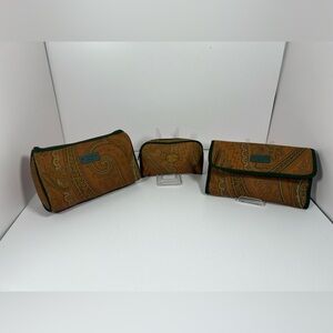ETRO 3 piece set Paisley Cosmetic Travel Bag Set Profumi Italy